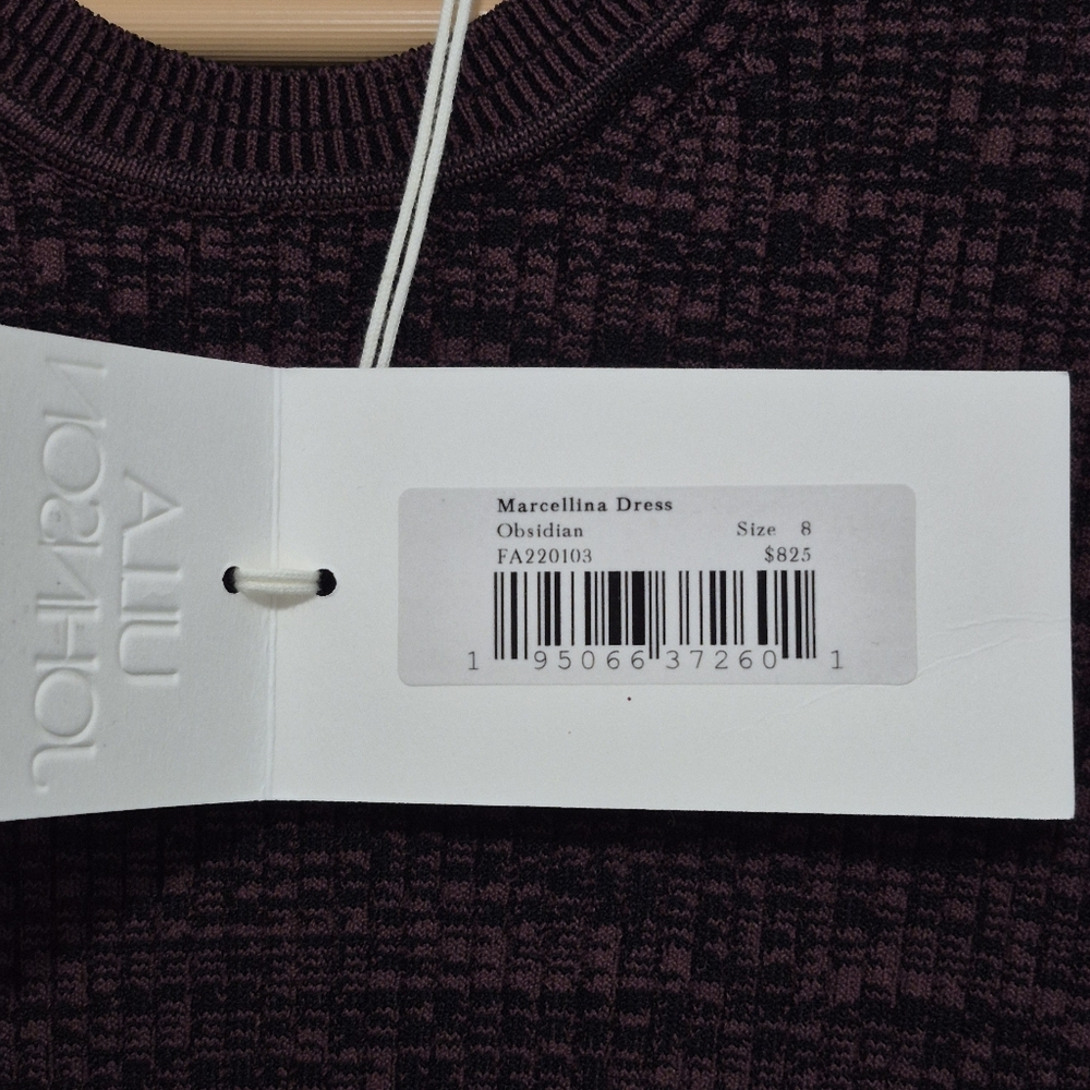 Ulla Johnson Obsidian Marcellina Dress Midi Sweaterknit Open Back SZ 8 Orig $825 - Picture 4 of 9